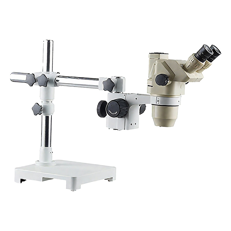 Versatile Trinocular Microscope with Single Arm Boom Stand